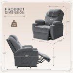 Flamaker Power Lift Recliner with Massage and Cup Holders