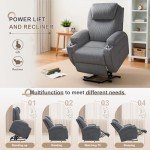 Flamaker Power Lift Recliner with Massage and Cup Holders