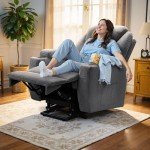 Flamaker Power Lift Recliner with Massage and Cup Holders