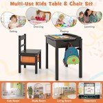 Kids Wooden Lift-Top Desk and Chair Set