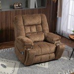 Power Lift Recliner with Massage and Heat, Brown