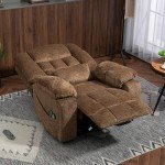 Power Lift Recliner with Massage and Heat, Brown
