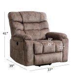 CANMOV Large Power Lift Recliner with Massage & Heat