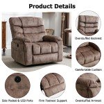 CANMOV Large Power Lift Recliner with Massage & Heat