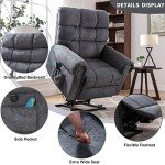 Large Power Lift Recliner Chair with Massage & Heat