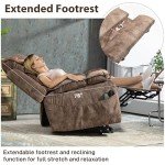 Extra Wide Power Lift Recliner with Massage & Storage