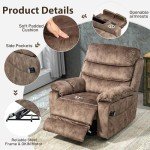 Extra Wide Power Lift Recliner with Massage & Storage
