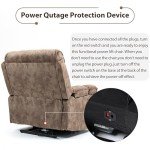 Extra Wide Power Lift Recliner with Massage & Storage