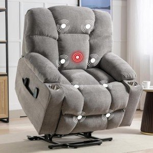 CANMOV Dual Motor Lift Recliner Chair with Massage