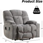CANMOV Dual Motor Lift Recliner Chair with Massage