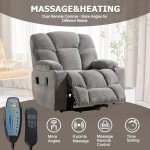 CANMOV Dual Motor Lift Recliner Chair with Massage