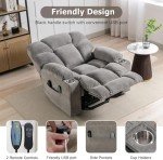 CANMOV Dual Motor Lift Recliner Chair with Massage