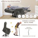 Dual Motor Power Lift Recliner for Seniors - Grey