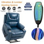 Heavy Duty Power Lift Chair with Heater & Massage