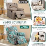 4-Piece Stretch Recliner Chair Cover Set