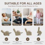 Oversized Power Lift Recliner Chair with Massage