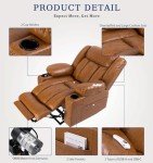 Large-Tall Power Lift Chair with Heat & Massage