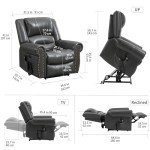 Trustyue Dual Motor Lift Chair with Massage & Heat