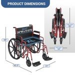 Monicare Wide Heavy-Duty Bariatric Folding Wheelchair