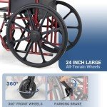 Monicare Wide Heavy-Duty Bariatric Folding Wheelchair