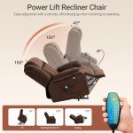 Large Power Lift Recliner with Massage & Heat