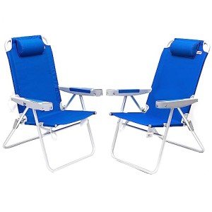 Oversized Heavy-Duty Beach Chairs - 2 Pack