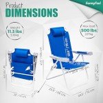 Oversized Heavy-Duty Beach Chairs - 2 Pack