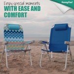 Oversized Heavy-Duty Beach Chairs - 2 Pack