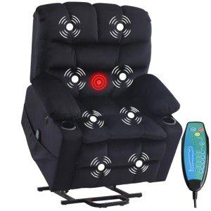 Large Power Lift Recliner with Massage & Heat