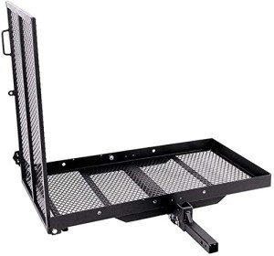 Hitch-Mounted Mobility Carrier Ramp for Wheelchairs