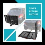 Hitch-Mounted Mobility Carrier Ramp for Wheelchairs