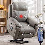 Phoenix Home Large Power Lift Recliner Chair with Massage