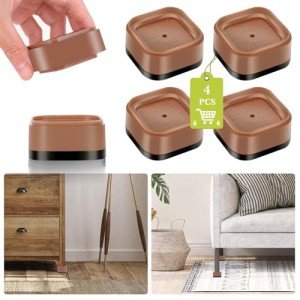 Yookwutar Adjustable Furniture Risers - 4 Pack