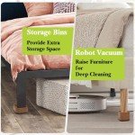 Yookwutar Adjustable Furniture Risers - 4 Pack