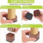 Yookwutar Adjustable Furniture Risers - 4 Pack
