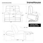 Irene House 9505L Big Tall Power Lift Recliner