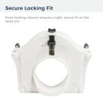 Drive Medical 2-in-1 Raised Toilet Seat with Arms