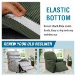 Soft Jacquard Recliner Slipcover with Side Pocket