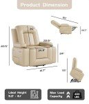 Oversized Power Lift Recliner with Heat & Massage