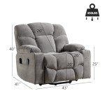 CANMOV Power Lift Recliner Chair with Massage & Heat