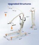 Foldable Electric Patient Lift for Elderly 440LBS