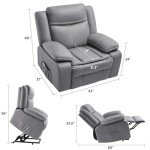 Oversized Power Lift Recliner Chair with USB