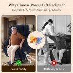 Comfortable Power Lift Chair with Massage & Heat
