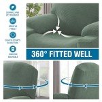 Stretchy Recliner Slipcover with Side Pocket - Grass Green