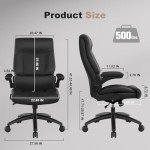 Big and Tall Ergonomic Desk Chair - 500 lbs Capacity