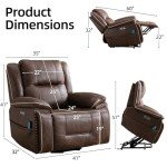 Power Lift Chair with Massage, Heat, USB & Cup Holders