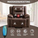 Power Lift Chair with Massage, Heat, USB & Cup Holders