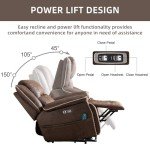 Power Lift Chair with Massage, Heat, USB & Cup Holders