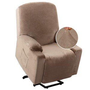 Soft Velvet Power Lift Recliner Chair Cover