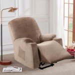 Soft Velvet Power Lift Recliner Chair Cover